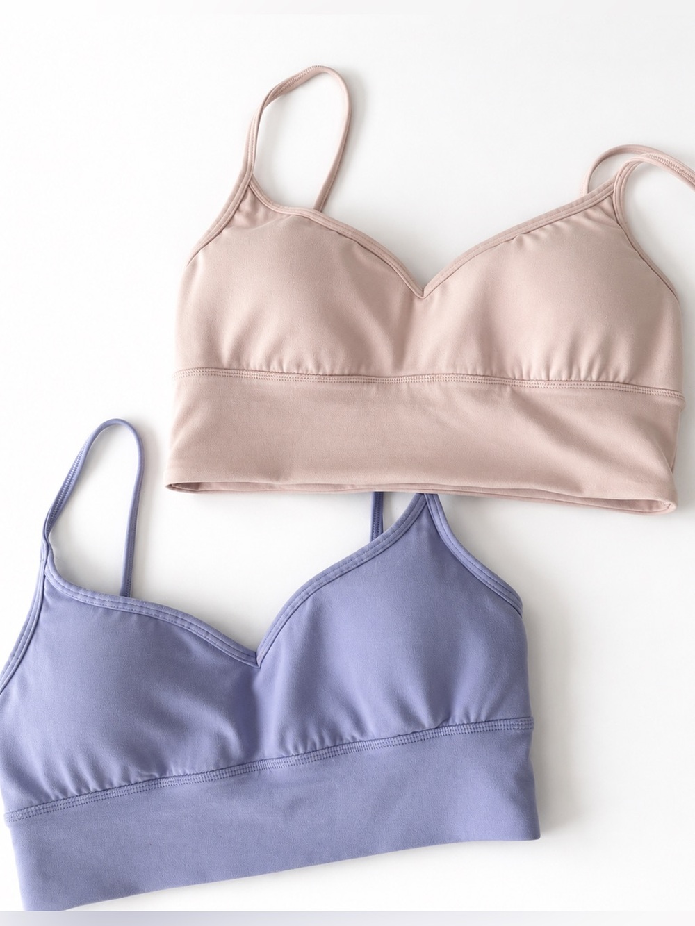 lululemon athletica Pink & Lavender Scoop Bralette Pair SIZE 6 - Women